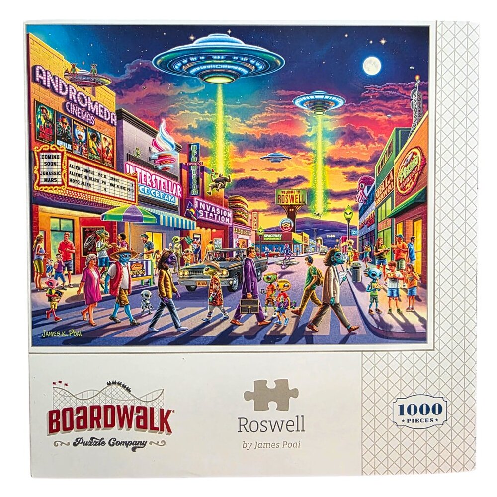 Roswell Aliens New Mexico Jigsaw Puzzle 1000 Piece 19" x 26" Boardwalk Co